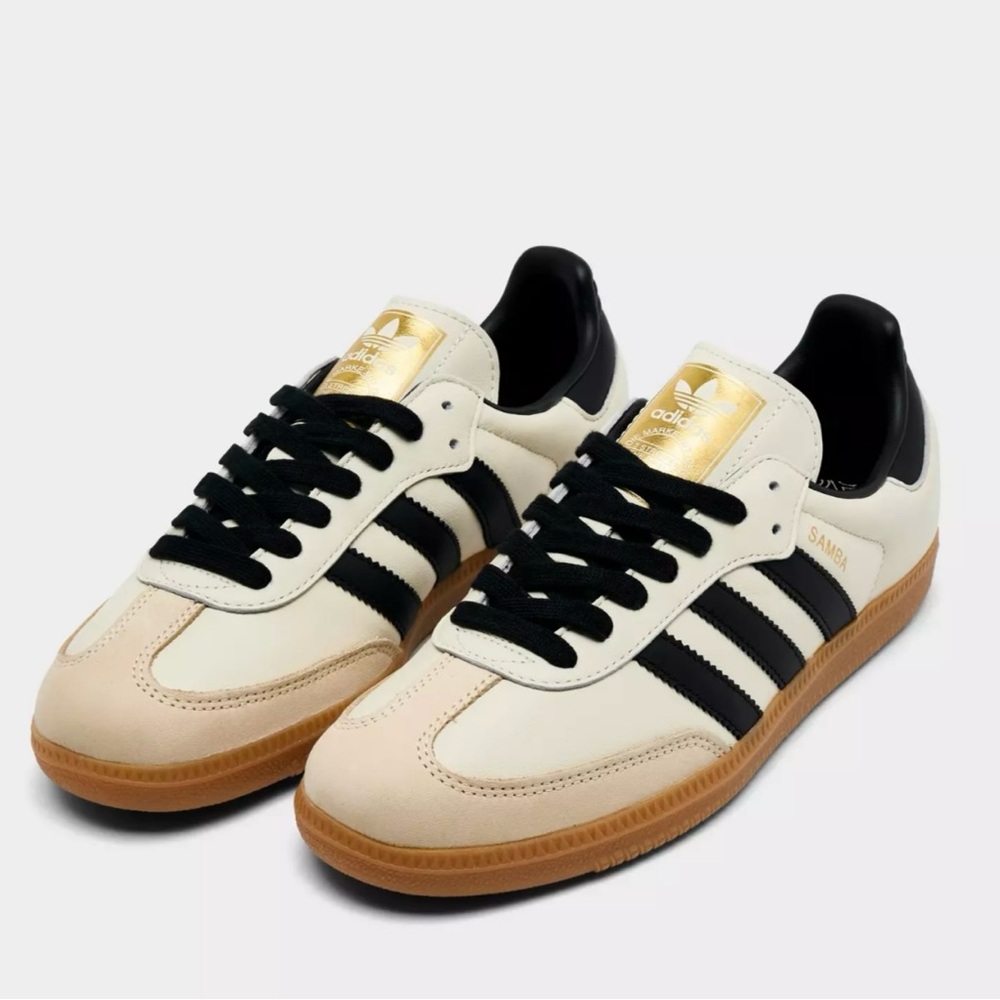 adidas Samba Sneakers in Cream and Black
